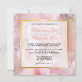  en Romantische Floral Wedding Invitations Kaart (Voorkant)