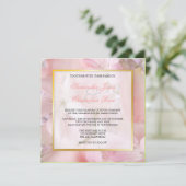  en Romantische Floral Wedding Invitations Kaart (Staand voorkant)
