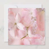  en Romantische Floral Wedding Invitations Kaart (Achterkant)
