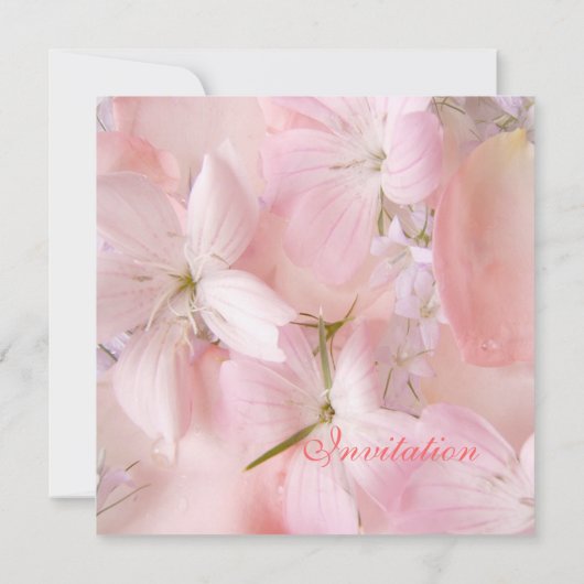  en Romantische Floral Wedding Invitations Kaart (Achterkant)