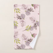 en romantische zwarte roze monogrammen bad handdoek (Handdoek)