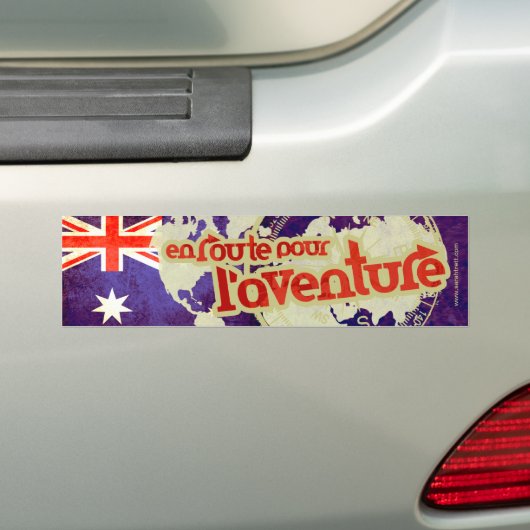 en route pour l'aventure Australia car sticker (Op auto)