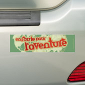 En route pour l'aventure auto bumper sticker (Op auto)