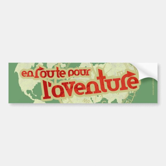 En route pour l'aventure auto bumper sticker (Voorkant)