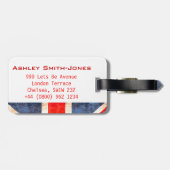 en route pour l'aventure bagagelabel Britse vlag (Achterkant horizontaal)