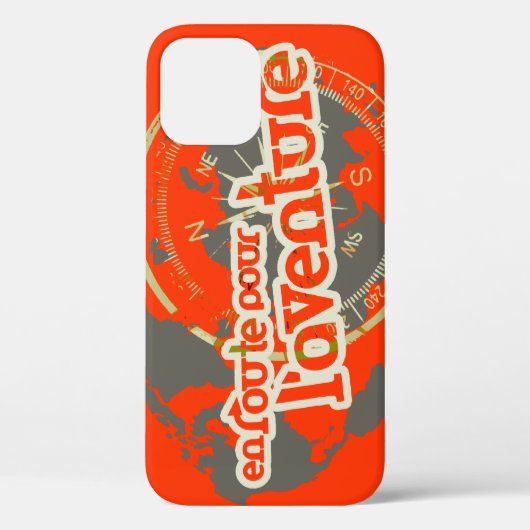 en route pour l'aventure oranje iphone case (Achterkant)