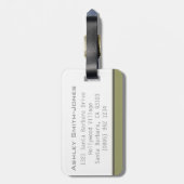 en route voor het gieten van bruin rood bagagelabe bagagelabel (Achterkant verticaal)