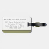 en route voor het gieten van bruin rood bagagelabe bagagelabel (Achterkant horizontaal)