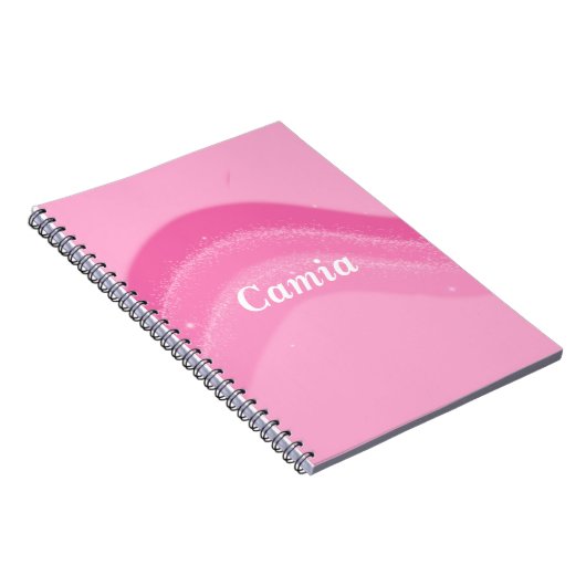 en roze gepersonaliseerd Notitieboek (Rechterzijde)