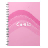 en roze gepersonaliseerd Notitieboek (Voorkant)