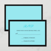en RSVP van Black Wedding Kaartje (Voorkant / Achterkant)