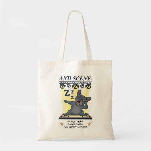 En scène grappige Franse Bulldog Tote Bag (Voorkant)