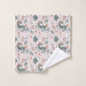  en schattig dierlijk patroon voor lief meisje bad handdoek (Wasdoekje)