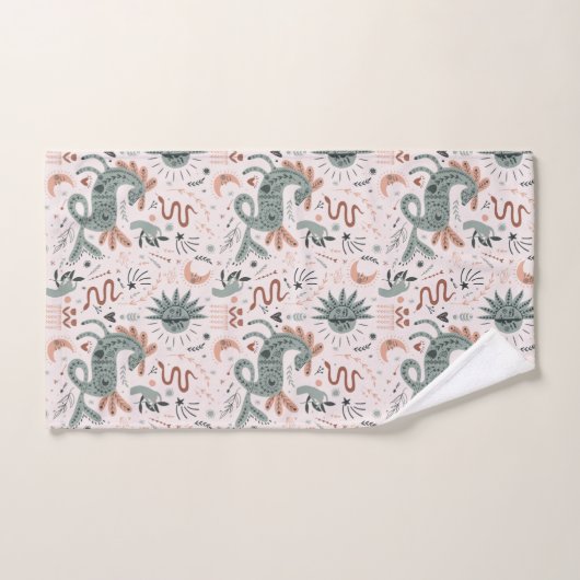  en schattig dierlijk patroon voor lief meisje bad handdoek (Handdoek)