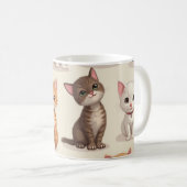  en schattig kittenkussen koffiemok (Voorkant rechts)