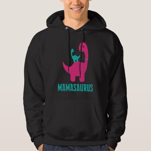 en Schattig van  Grandmasaurus Dino Dinosauriërs T Hoodie (Voorkant)