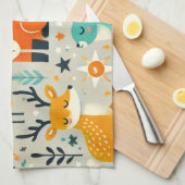 en schattige design: dierlijk theedoek (Quarter Fold)