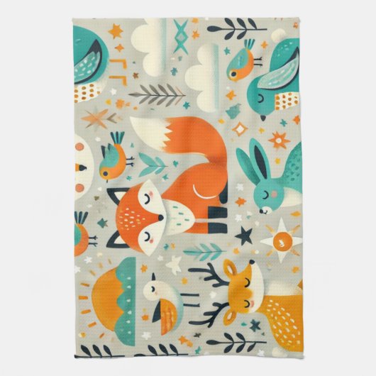 en schattige design: dierlijk theedoek (Verticaal)