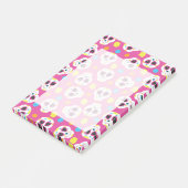  en Schattigee Sugar Skulls op Roze Post-it® Notes (Schuin)