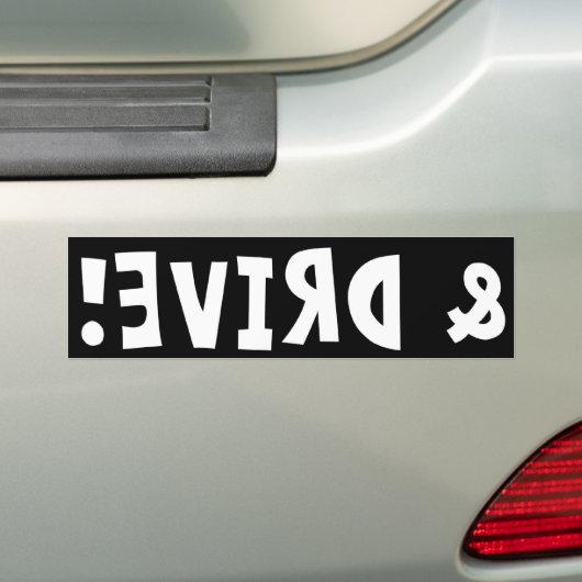 EN SCHIJF! (teruggedraaid) Bumpersticker (Op auto)