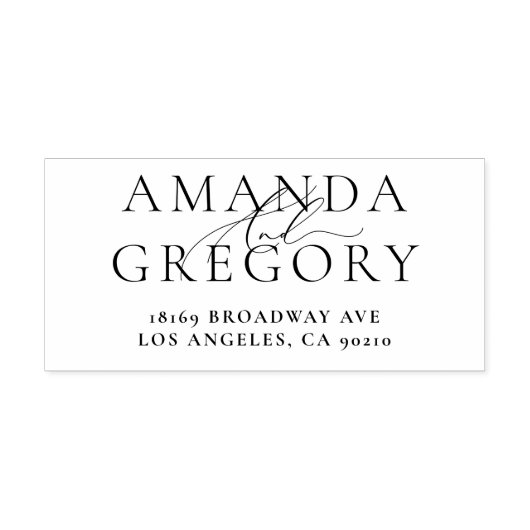 en Script Elegant Names Self Inking Rubber Stamp Zelfinktende Stempel (Design)