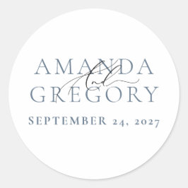 en Script Elegant Serienamen Ronde Sticker