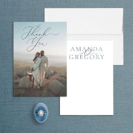 en script volledige foto elegante bedankpas bedankkaart