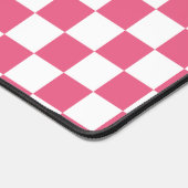  en sfeervol geruit in roze en wit bureaumat (Hoek)