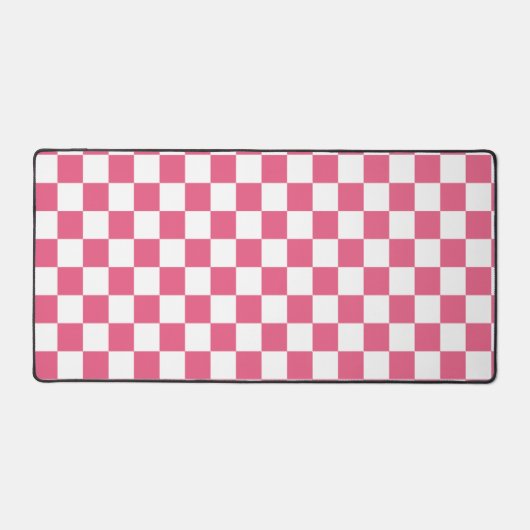  en sfeervol geruit in roze en wit bureaumat (Voorkant)