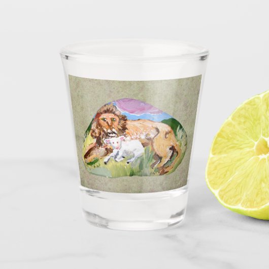 🦁 en 🐑 shot glas (Voorkant)