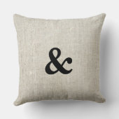 en Sierkussen van Linen Burlap (Achterkant)