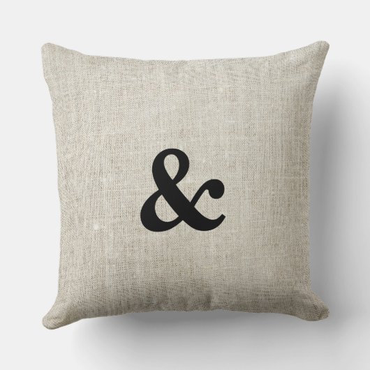 en Sierkussen van Linen Burlap (Achterkant)