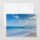 En solig strand från fjärran briefkaart (Voorkant / Achterkant)