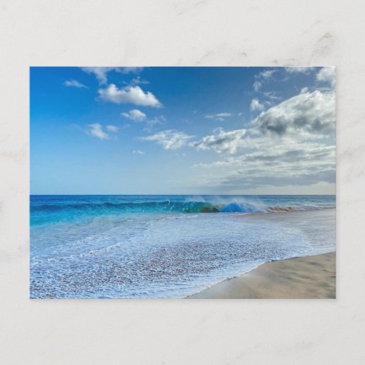 En solig strand från fjärran briefkaart (Voorkant)
