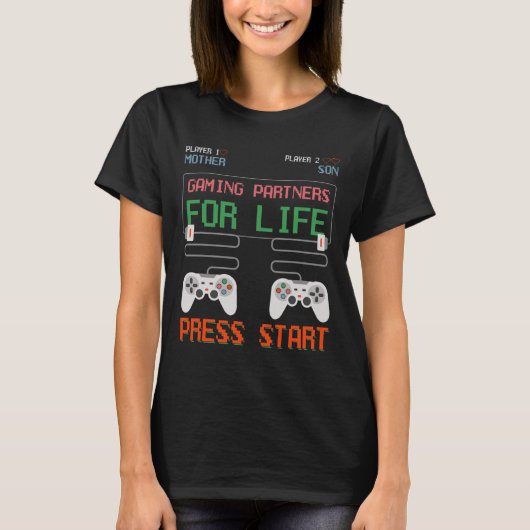 En Son Gaming Partners voor het leven Videogame Ga T-shirt (Voorkant)