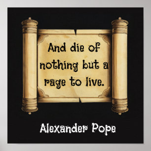 En sterven van niets dan een woede om te leven. poster