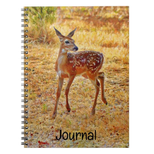  en Sweet Baby Herten Fawn Journal Spiral Notitieboek (Voorkant)