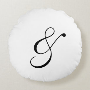 en Symbool Ampersand Script Typografie Rond Kussen