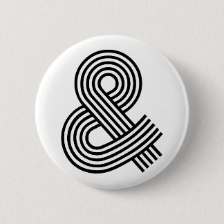 & en teken de Kortere weg van het pictogram van he Ronde Button 5,7 Cm
