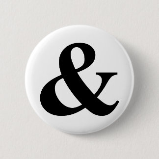 & en teken de Kortere weg van het pictogram van he Ronde Button 5,7 Cm