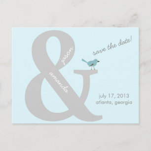 "En" teken Save the Date Briefkaart