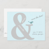 "En" teken Save the Date Briefkaart (Voorkant / Achterkant)