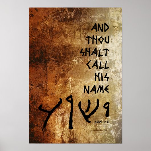 En Thou Shalt noemt zijn naam Yeshua Poster (Voorkant)