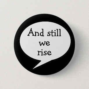 En toch stijgen we, motivatie, ronde button 5,7 cm