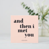 En toen ontmoette ik je - personalisierbar jubiläu (Staand voorkant)