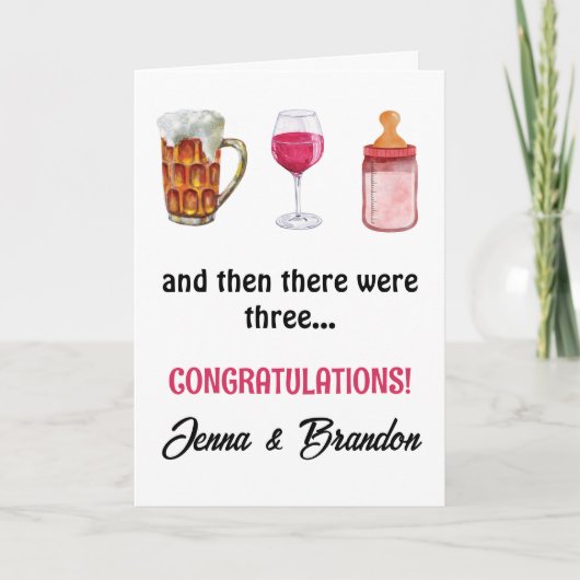 En toen waren er drie nieuwe babyKaart Kaart (Voorkant)