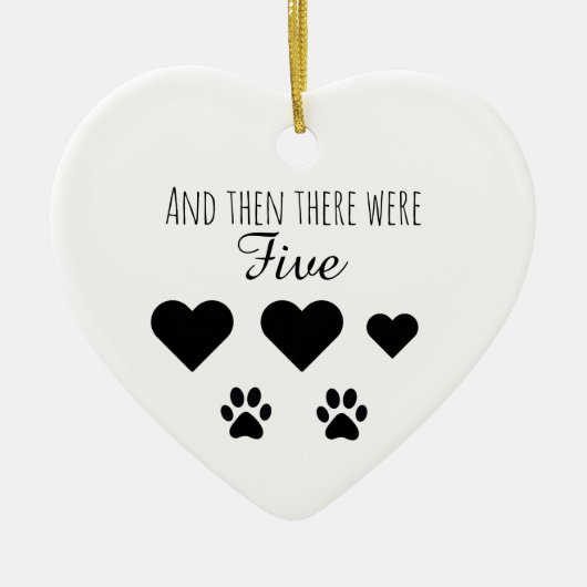 En toen waren het er vijf keramisch ornament (Voorkant)