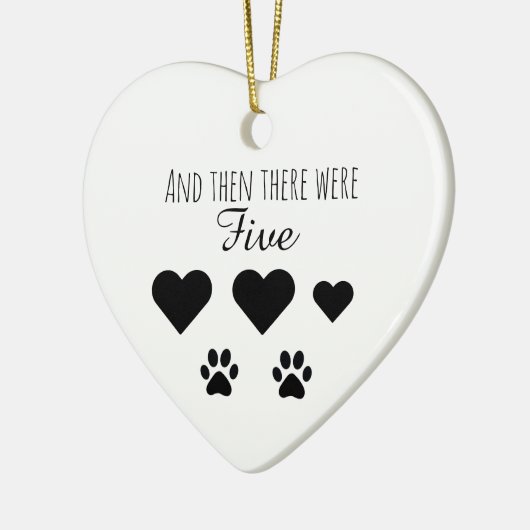 En toen waren het er vijf keramisch ornament (Links)