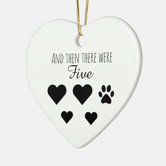 En toen waren het er vijf keramisch ornament (Links)