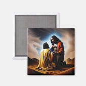 En toen was er Man Black Christelijk Art Magnet (Voorkant / Achterkant)